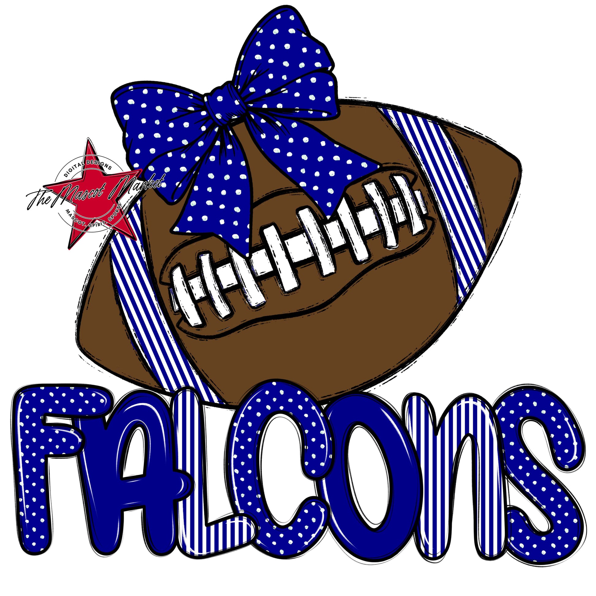 Falcons Football Spirit Design-Blue