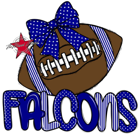 Falcons Football Spirit Design-Blue