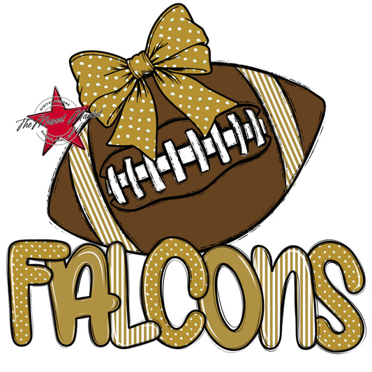 Falcons Football Spirit Design-Gold