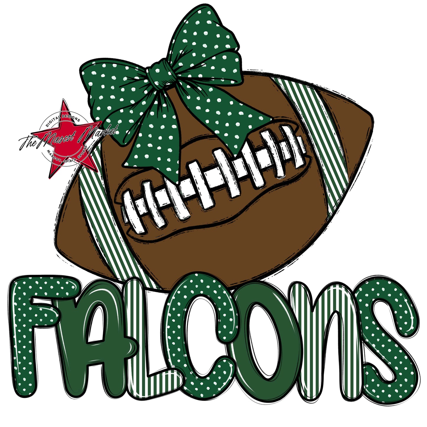 Falcons Football Spirit Design-Green