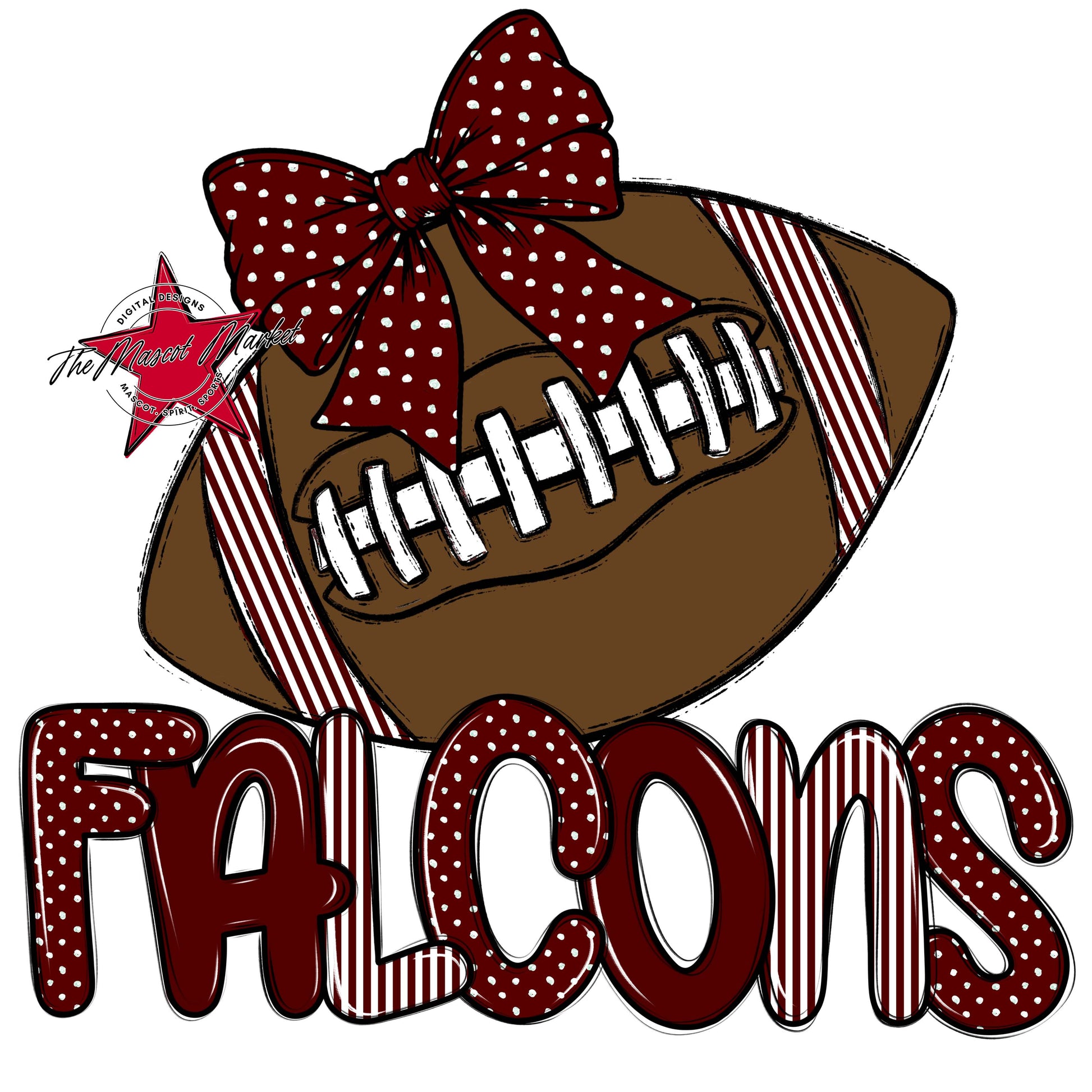 Falcons Football Spirit Design-Maroon