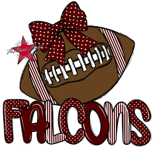 Falcons Football Spirit Design-Maroon