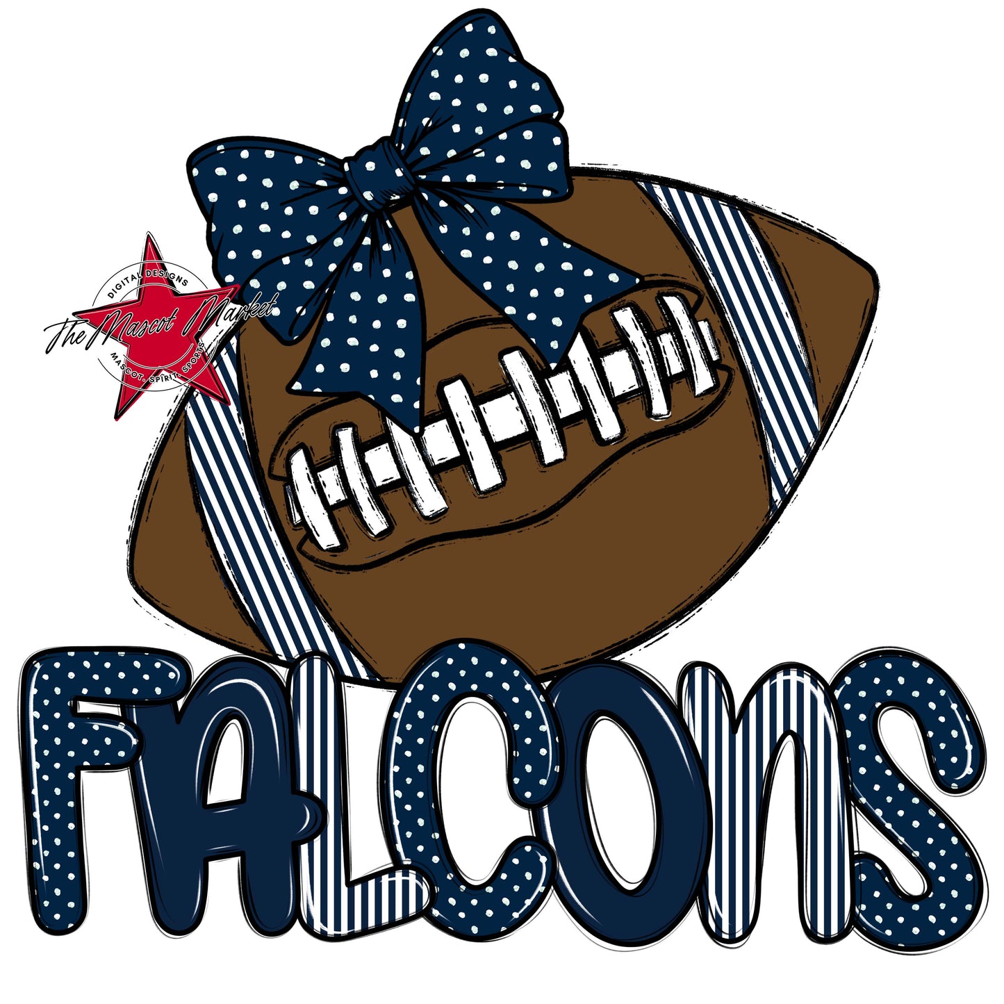 Falcons Football Spirit Design-Navy
