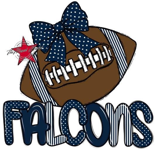 Falcons Football Spirit Design-Navy