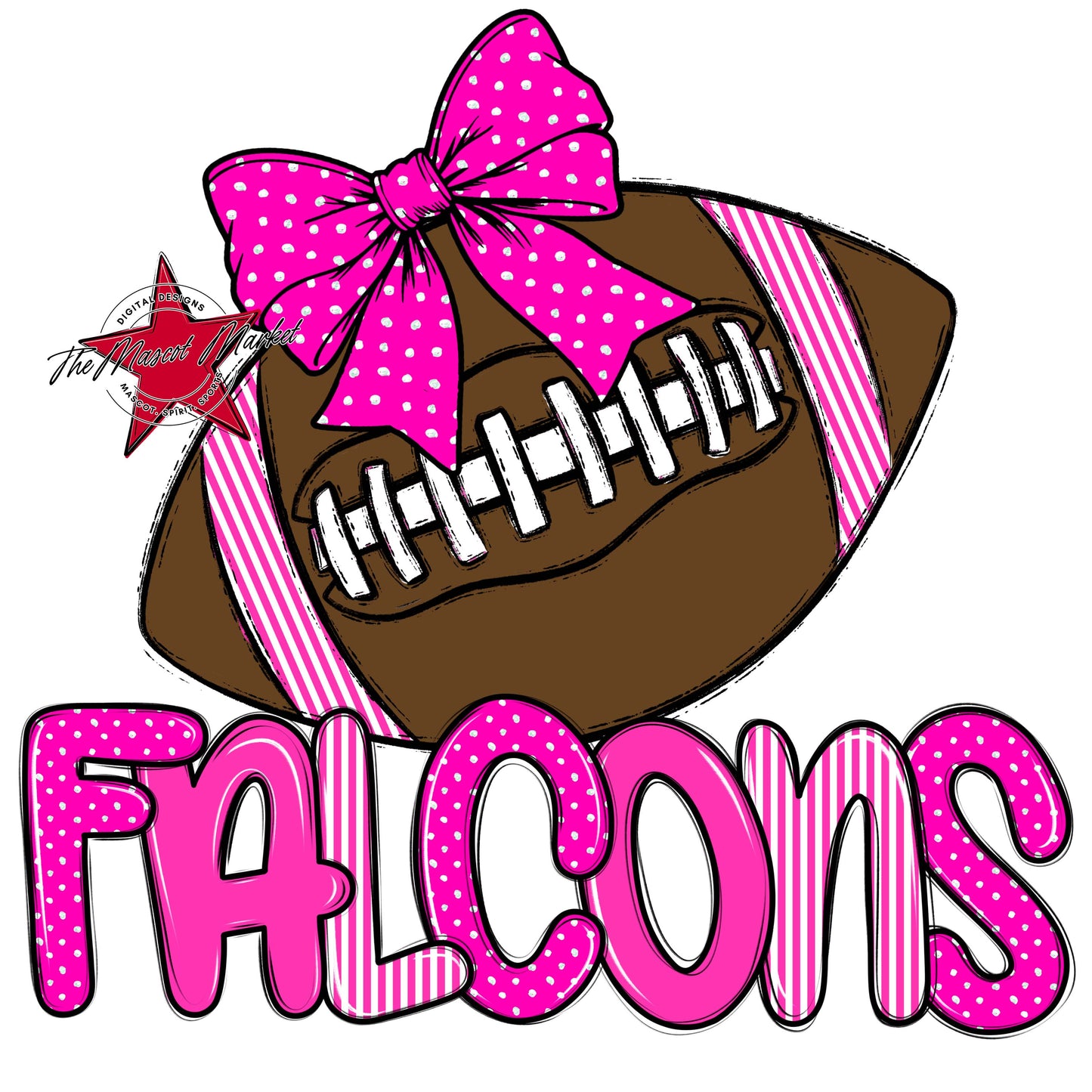 Falcons Football Spirit Design-Pink
