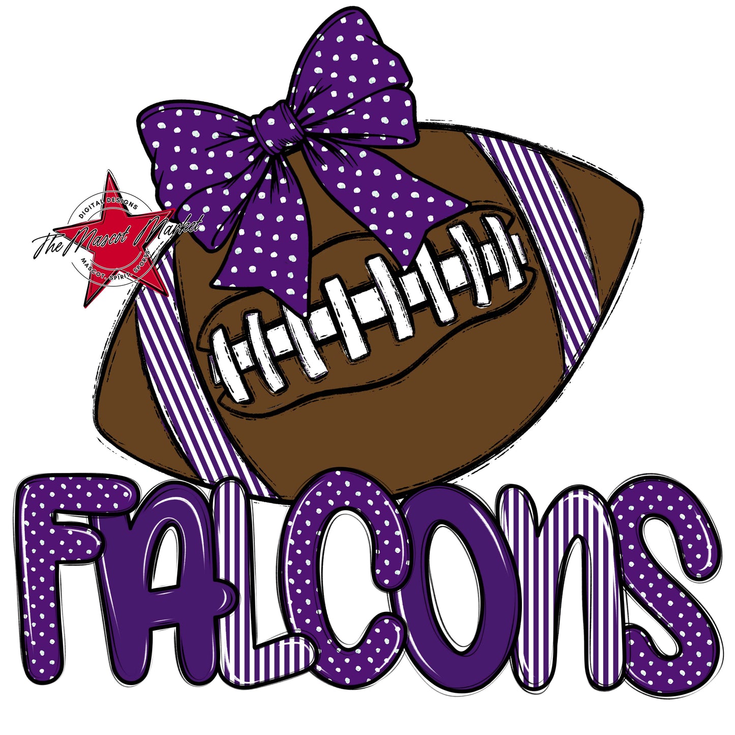 Falcons Football Spirit Design-Purple