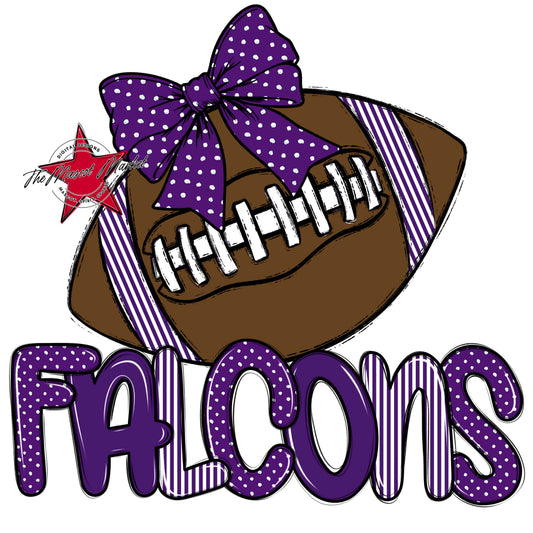 Falcons Football Spirit Design-Purple