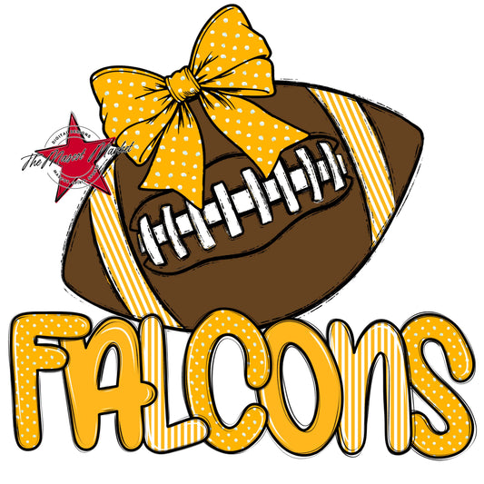 Falcons Football Spirit Design-Yellow