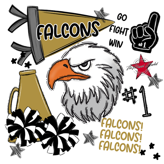 Falcons Spirit Design-Gold