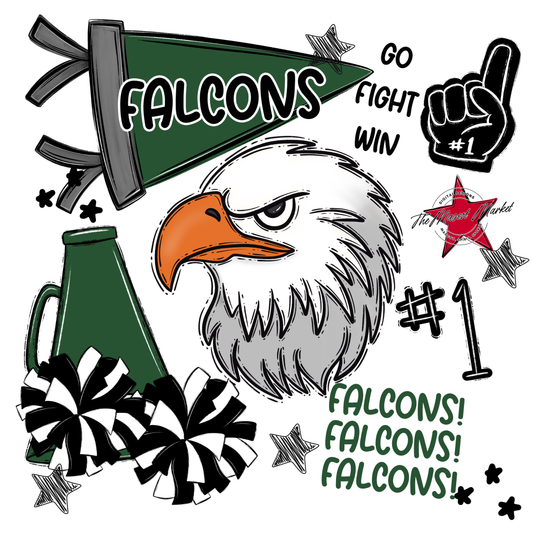 Falcons Spirit Design-Green