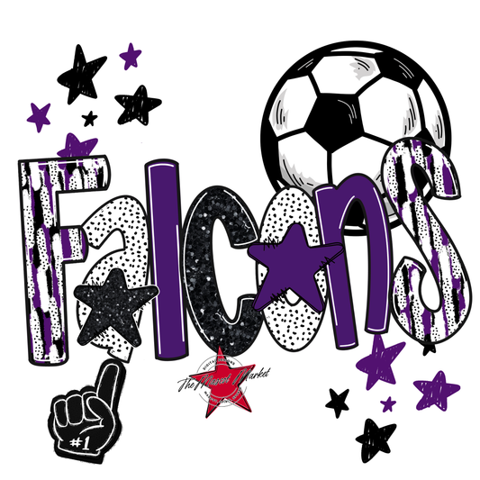 Falcons Soccer Scrape-Purple