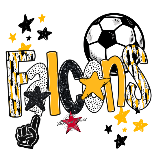 Falcons Soccer Scrape-Yellow