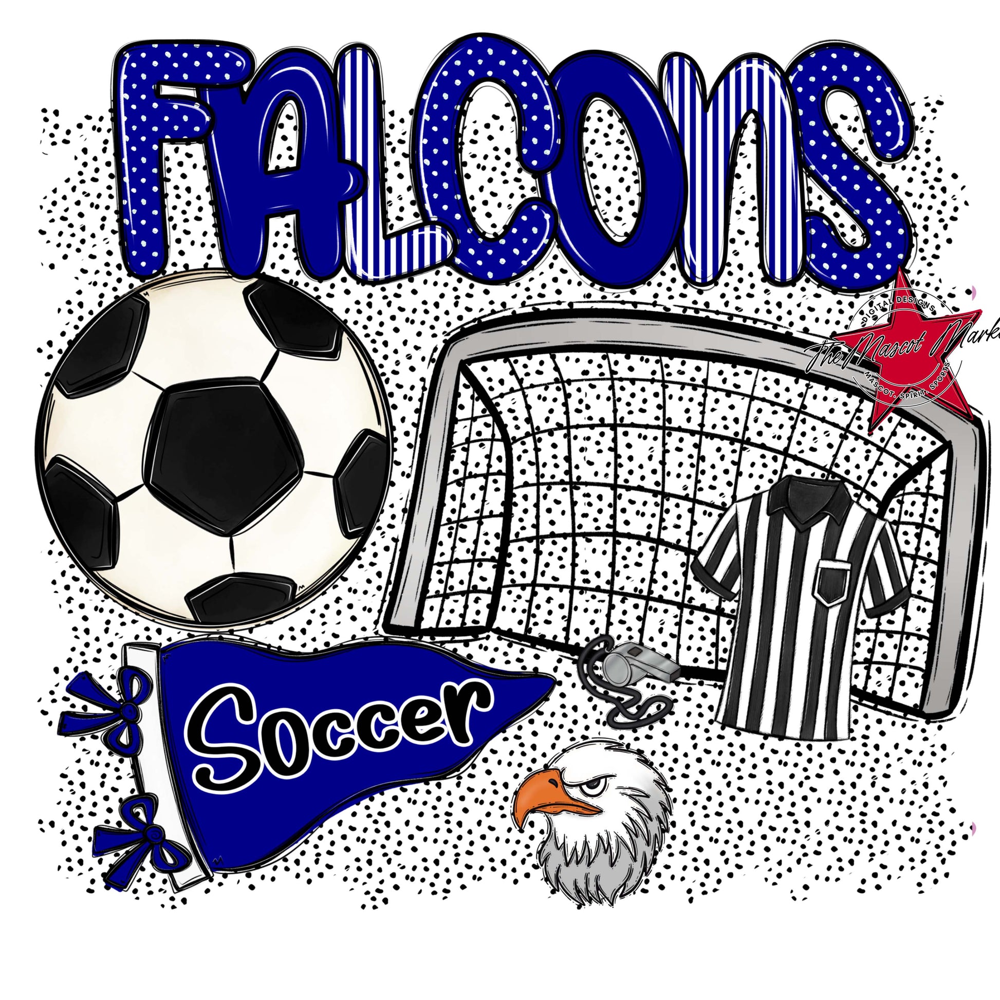 Falcons Soccer Spirit-Blue