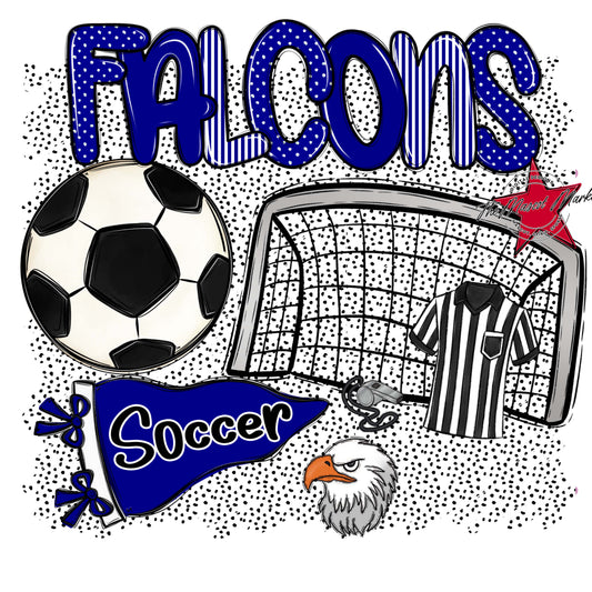 Falcons Soccer Spirit-Blue