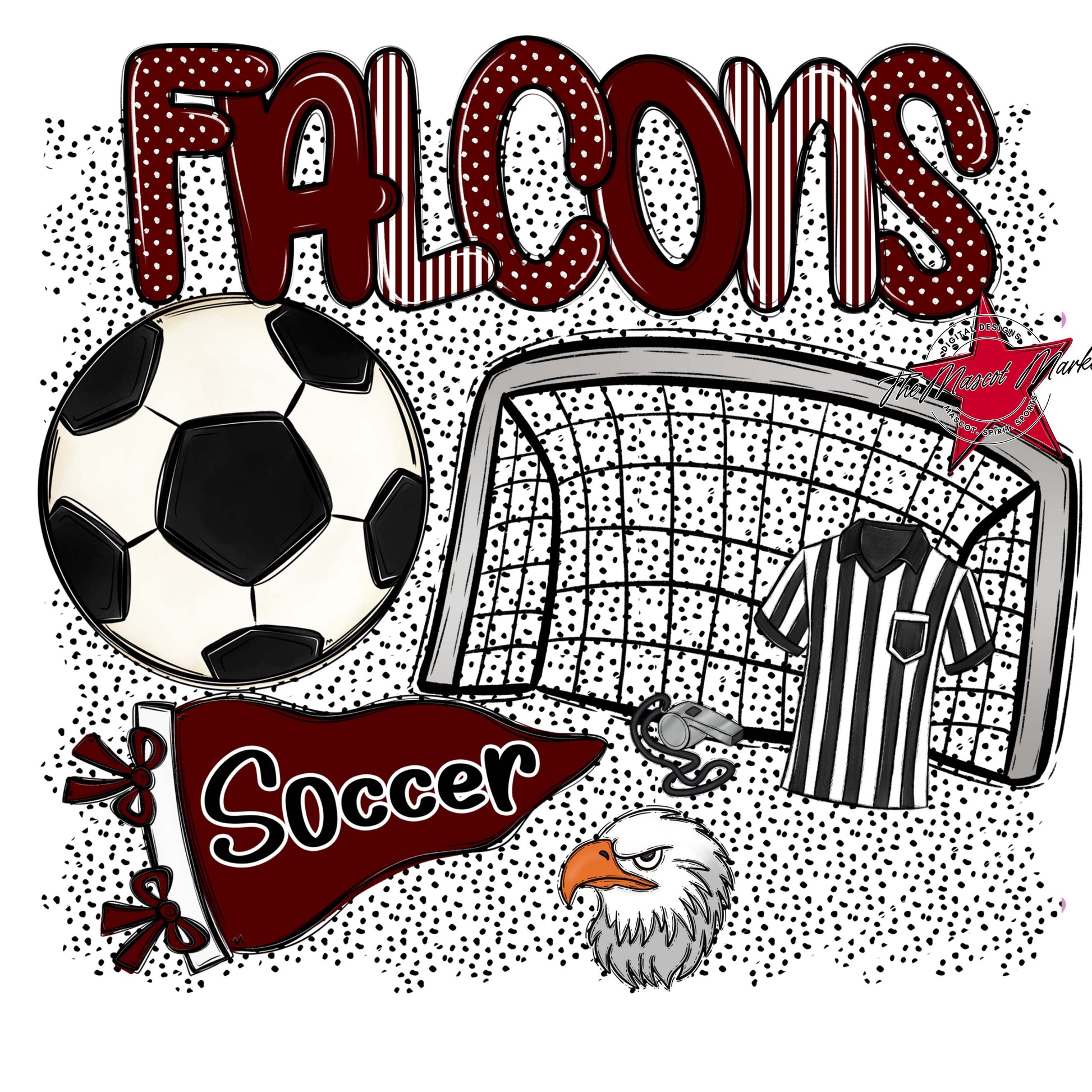 Falcons Soccer Spirit-Maroon