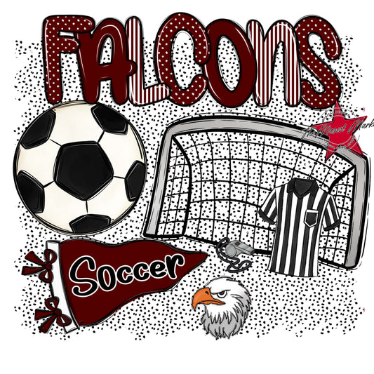 Falcons Soccer Spirit-Maroon