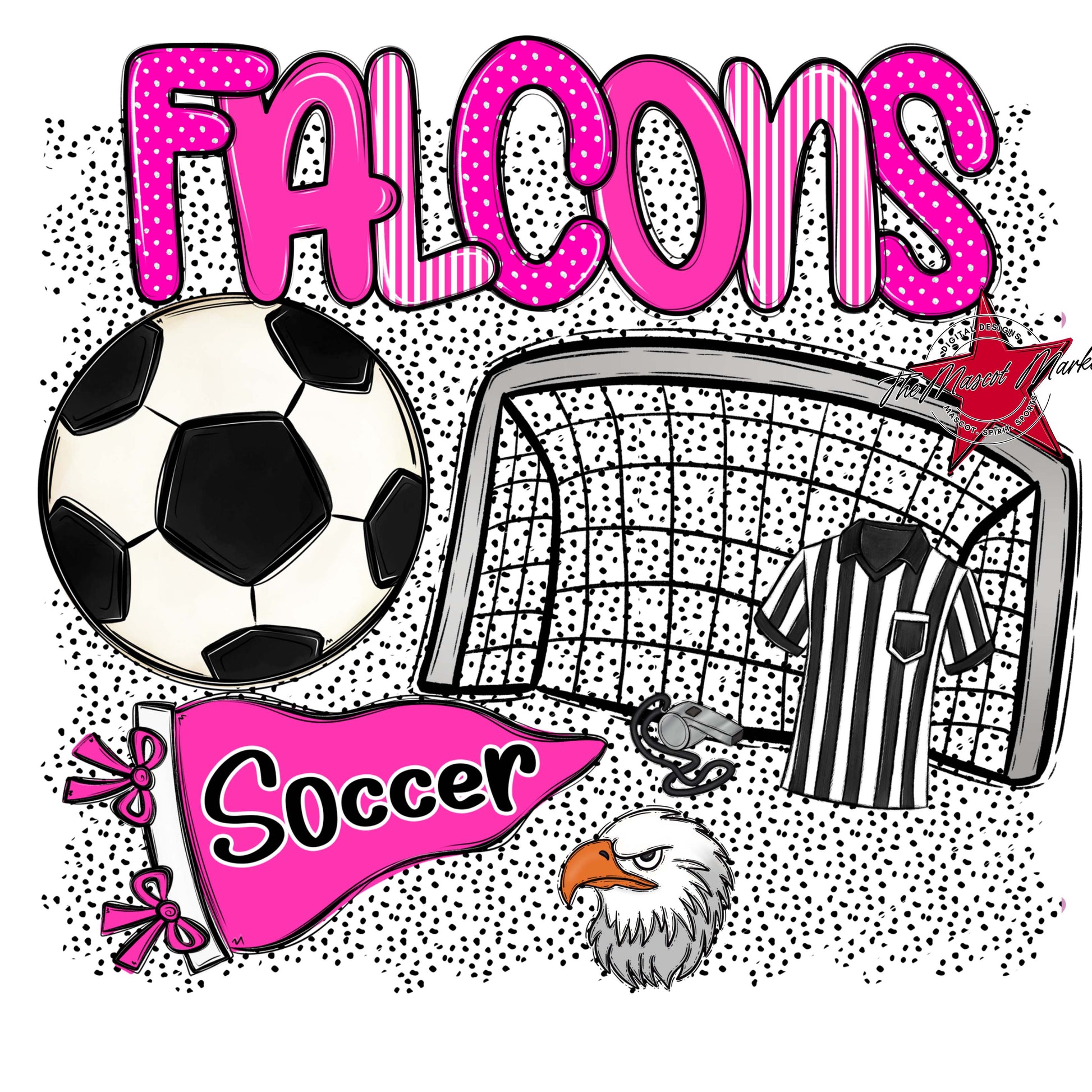 Falcons Soccer Spirit-Pink