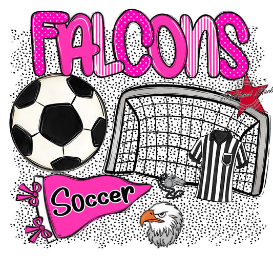 Falcons Soccer Spirit-Pink