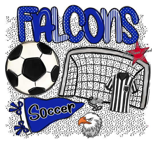 Falcons Soccer Spirit-Royal Blue