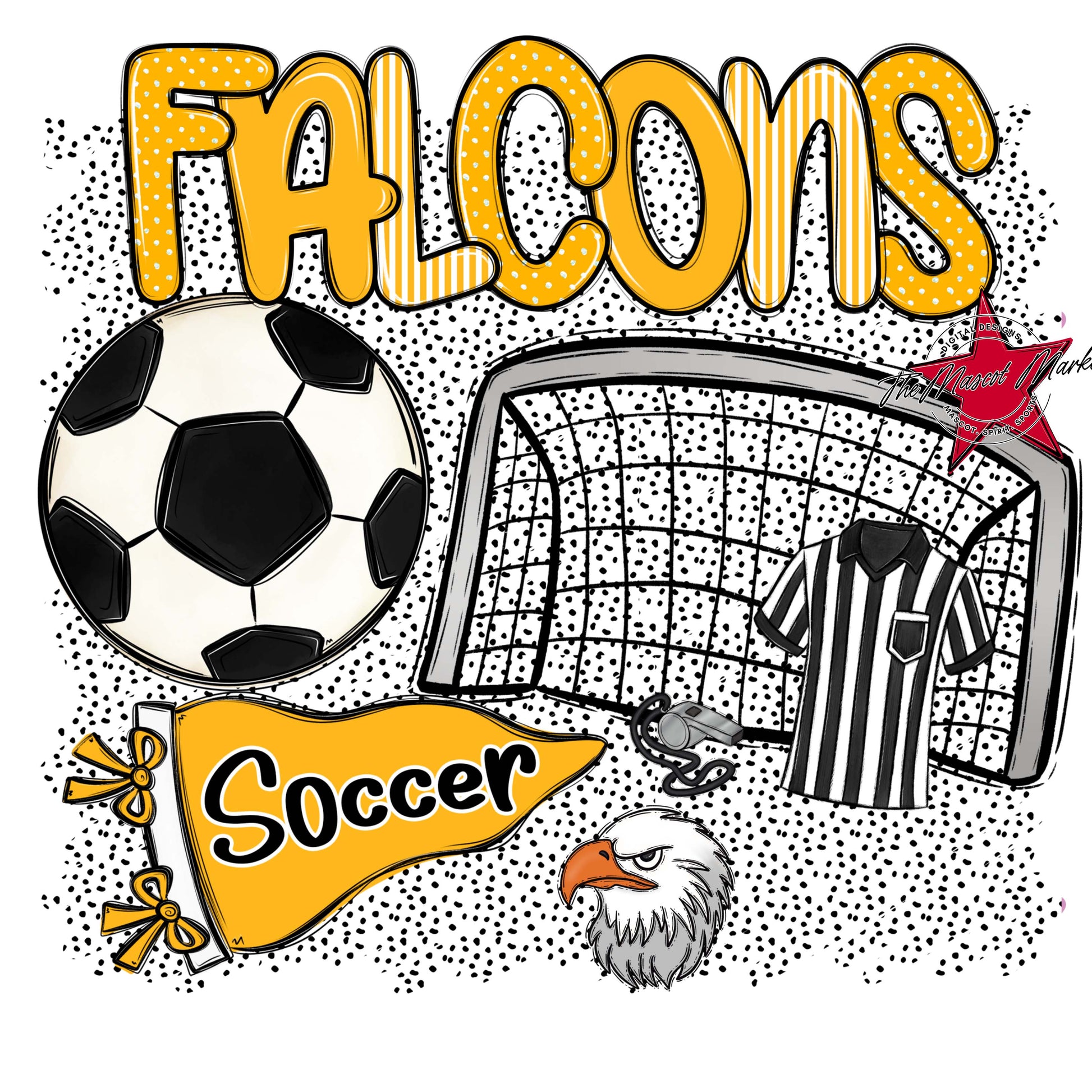 Falcons Soccer Spirit-Yellow