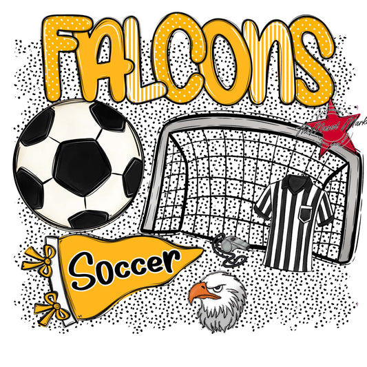 Falcons Soccer Spirit-Yellow