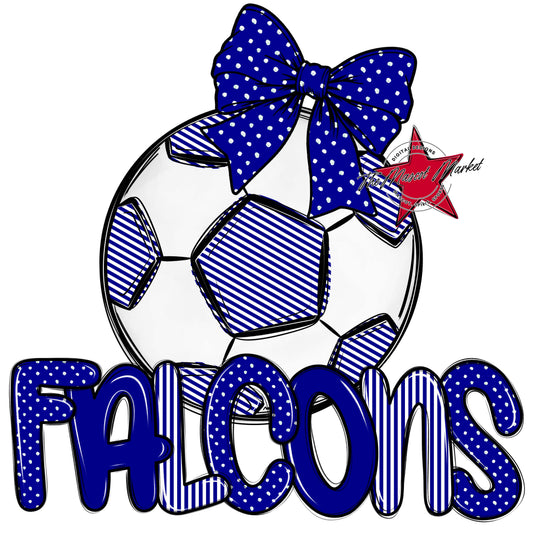 Falcons Soccer Spirit Design-Blue