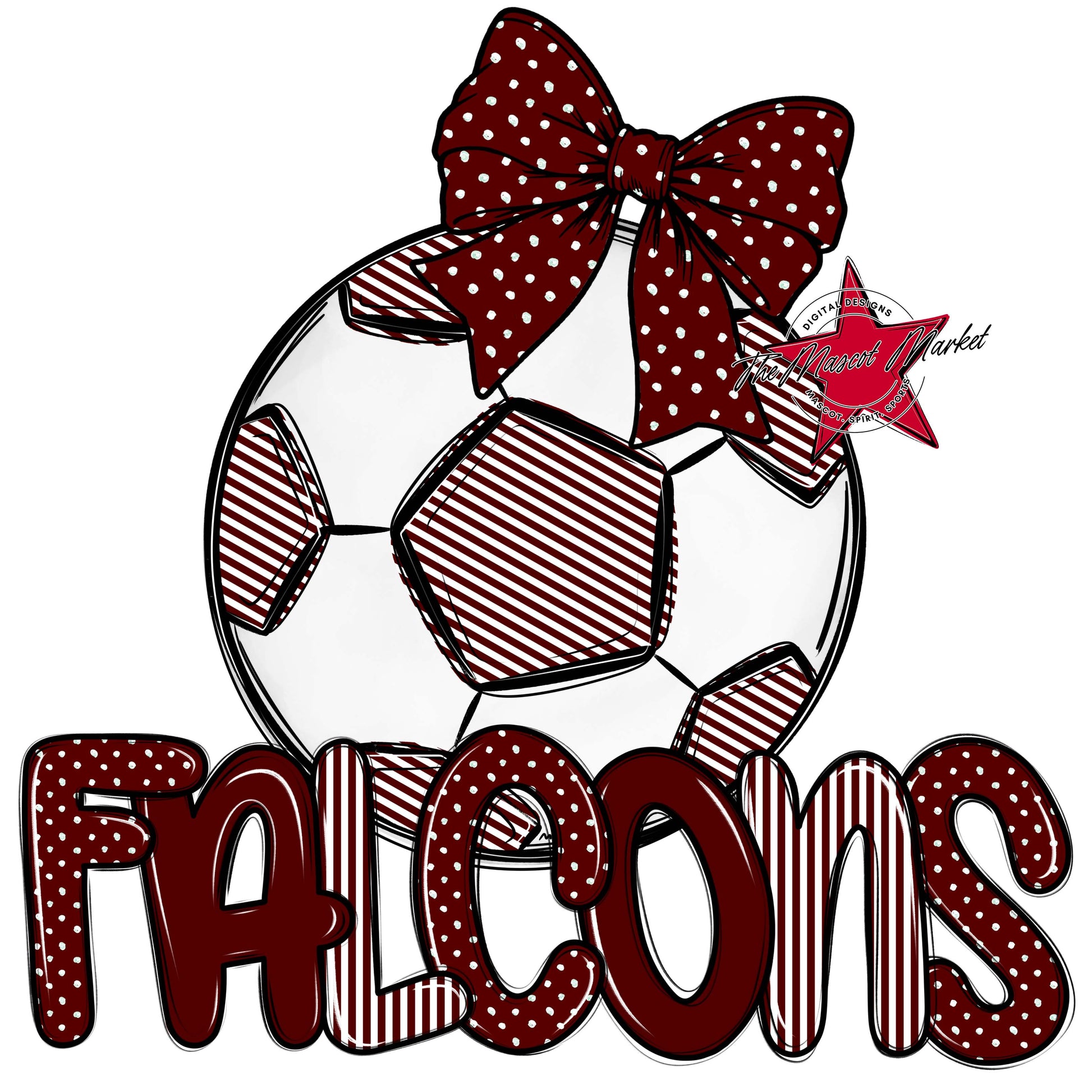 Falcons Soccer Spirit Design-Maroon