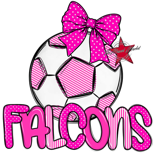 Falcons Soccer Spirit Design-Pink