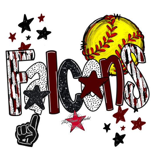 Falcons Softball Scrape-Maroon