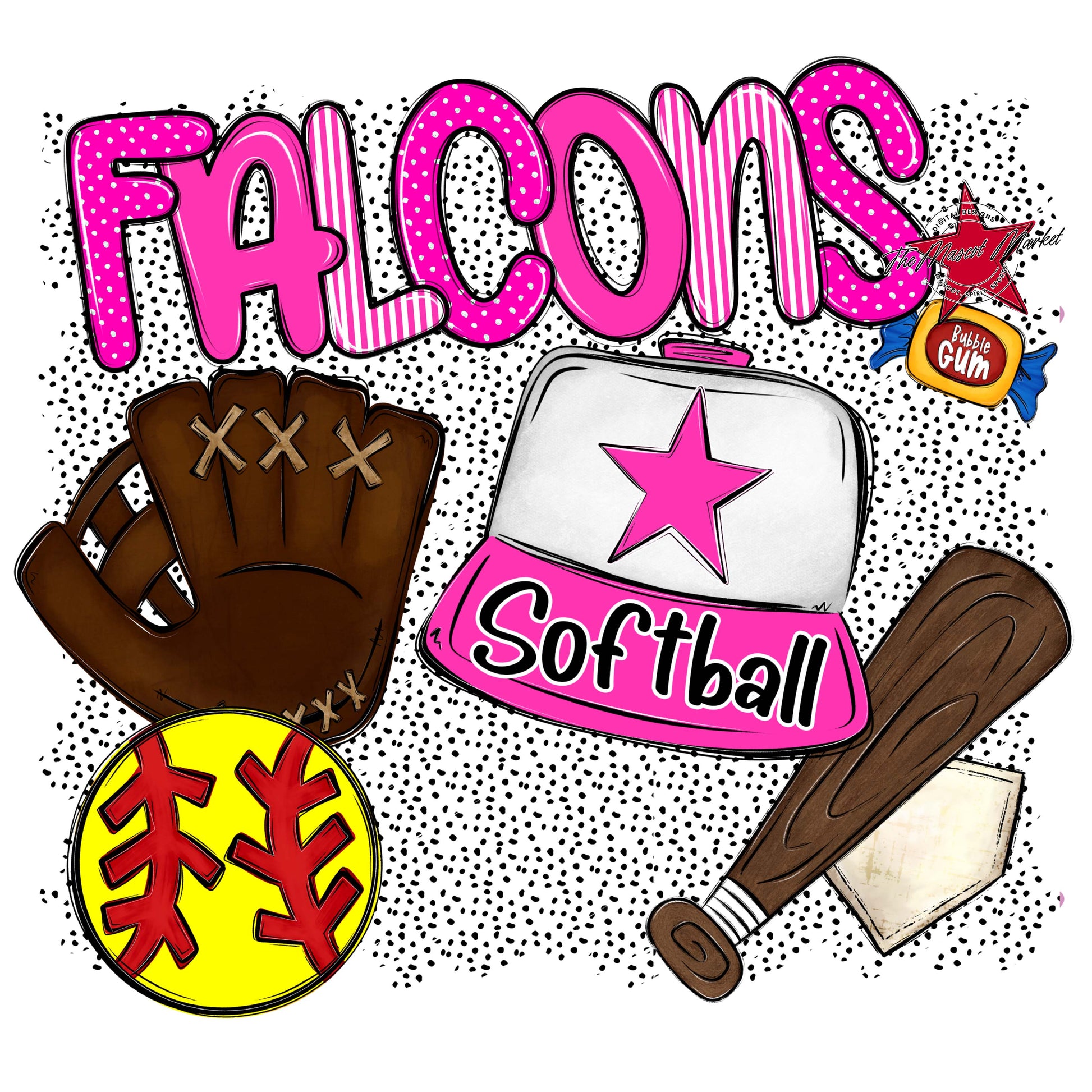 Falcons Softball Spirit-Pink