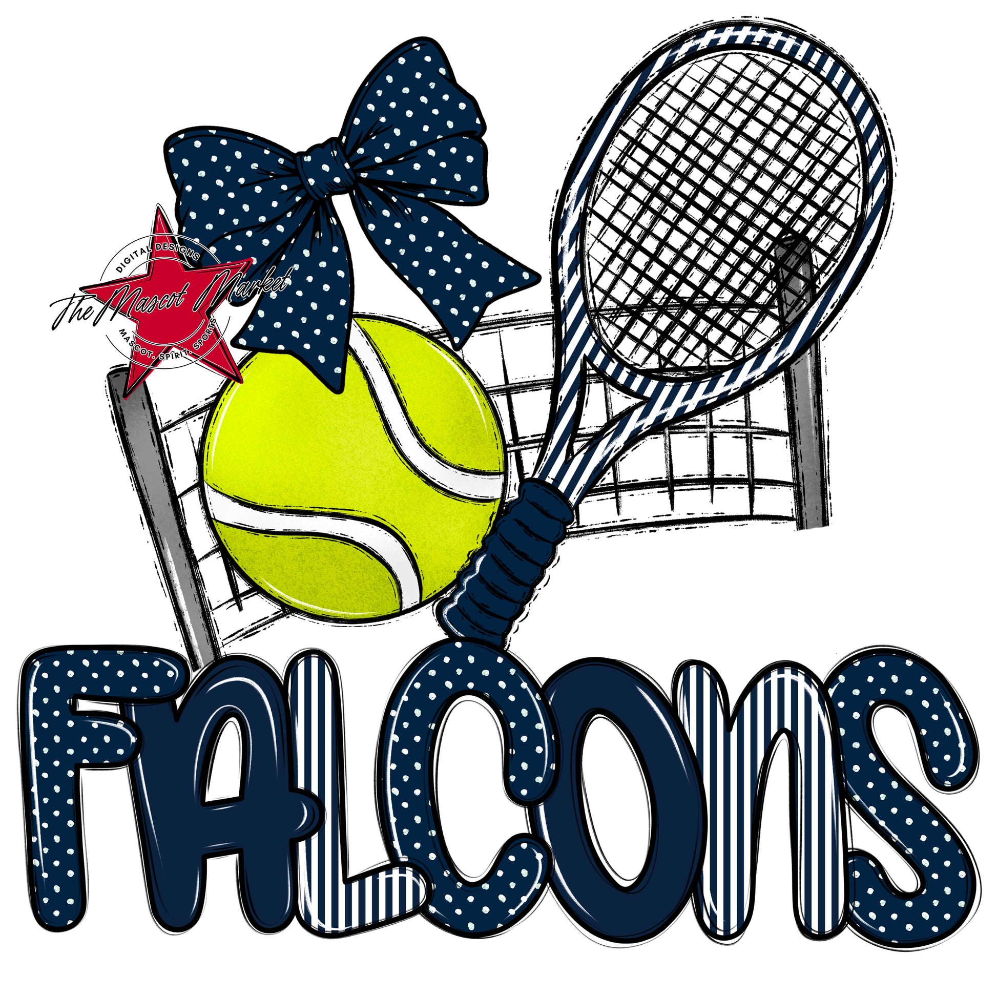 Falcons Tennis Spirit Design-Navy