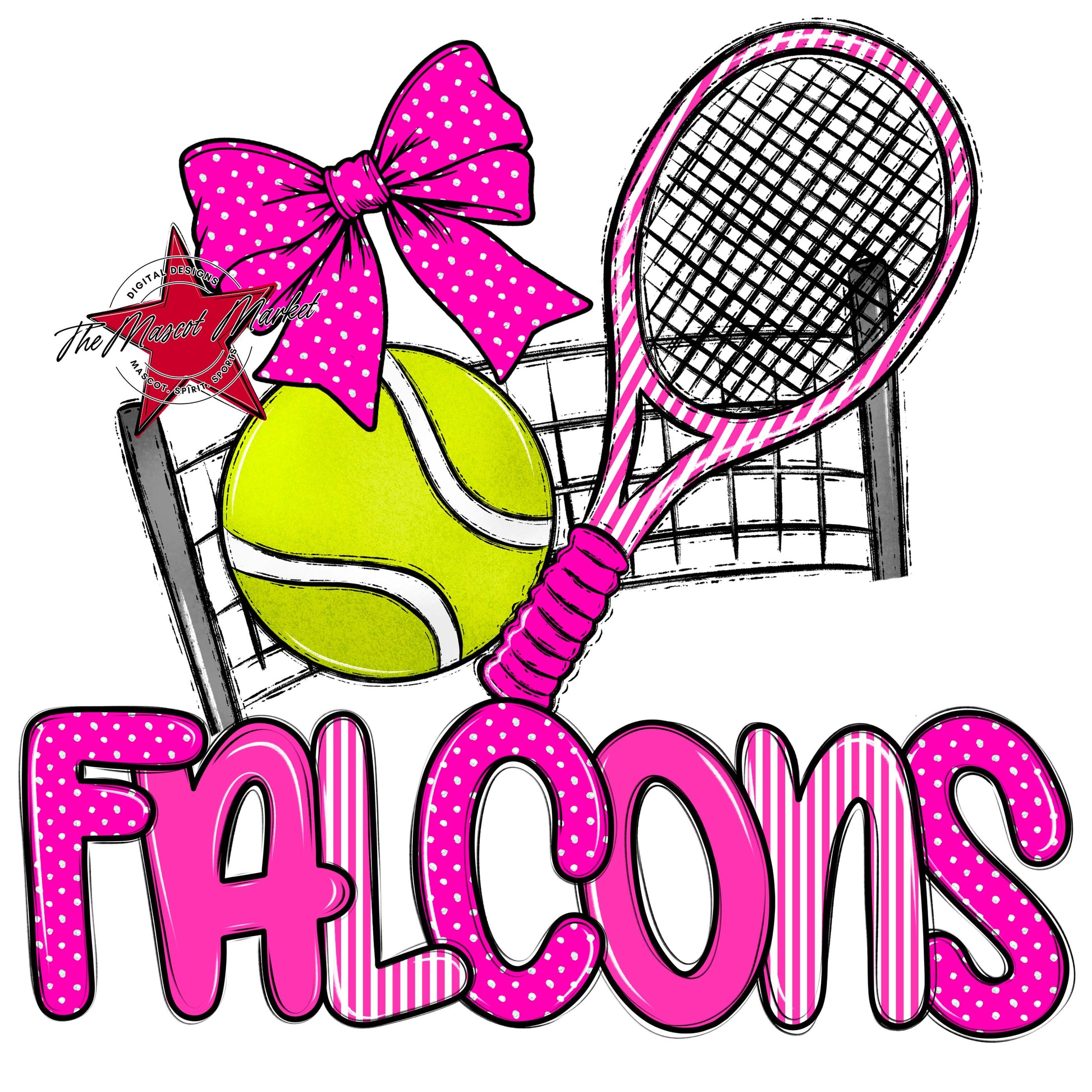 Falcons Tennis Spirit Design-Pink