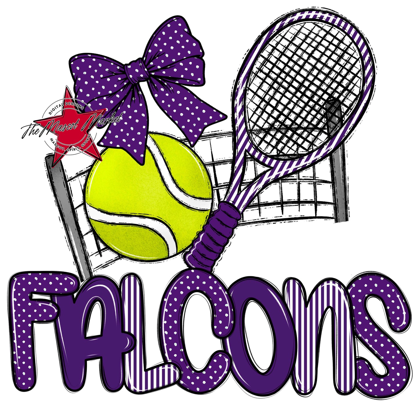 Falcons Tennis Spirit Design-Purple