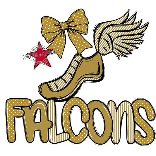 Falcons Track Spirit Design-Gold