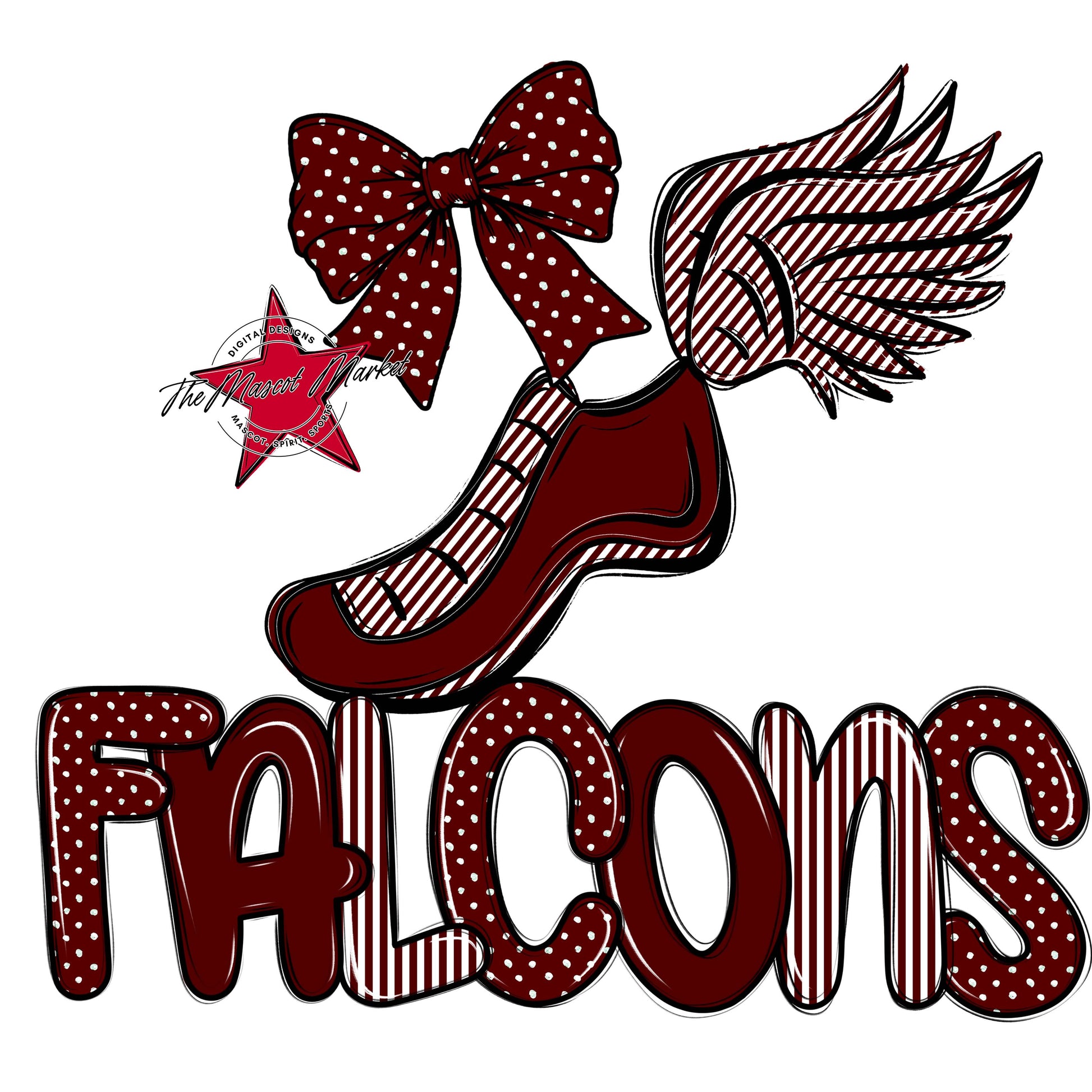 Falcons Track Spirit Design-Maroon