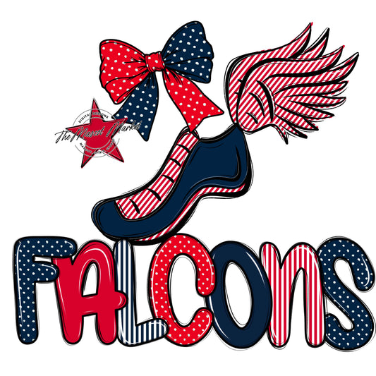Falcons Track Spirit Design-Navy & Red