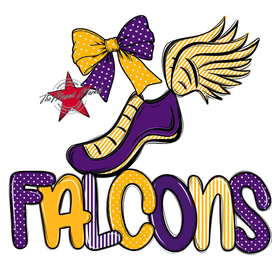 Falcons Track Spirit Design-Purple & Yellow