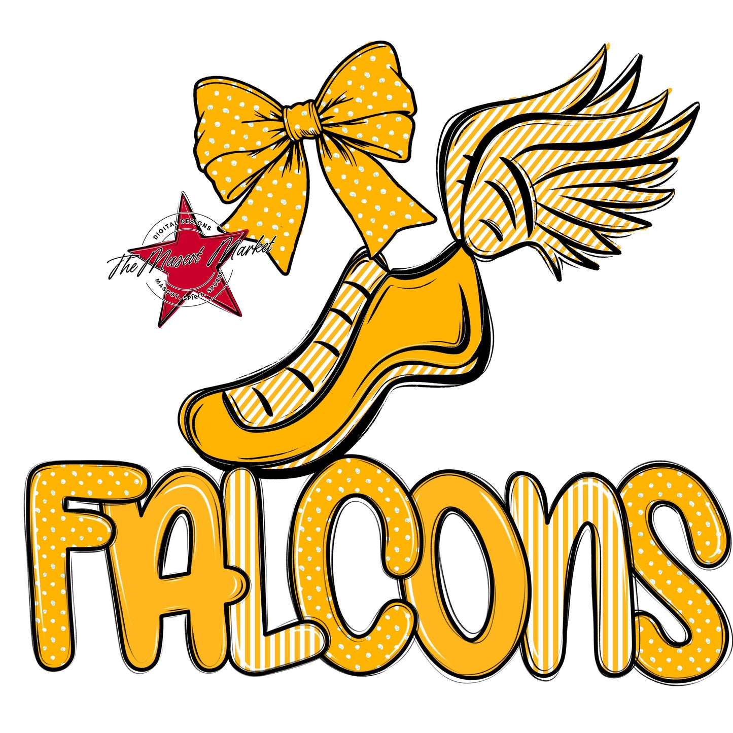 Falcons Track Spirit Design-Yellow