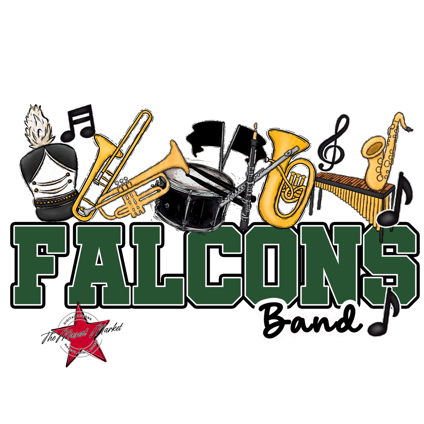 Falcons Varsity Band-Green