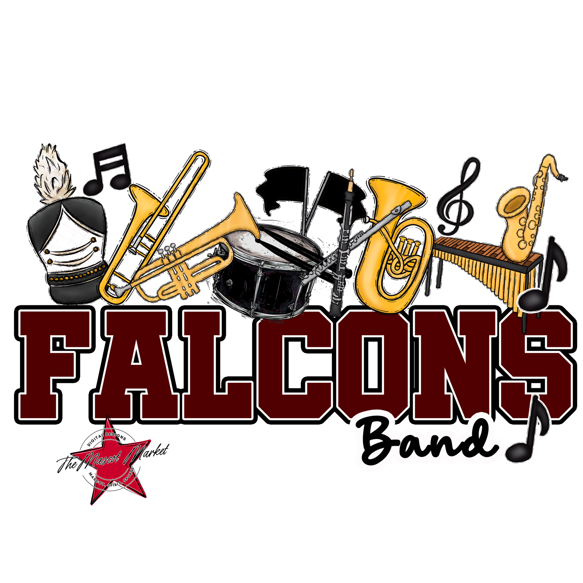 Falcons Varsity Band-Maroon