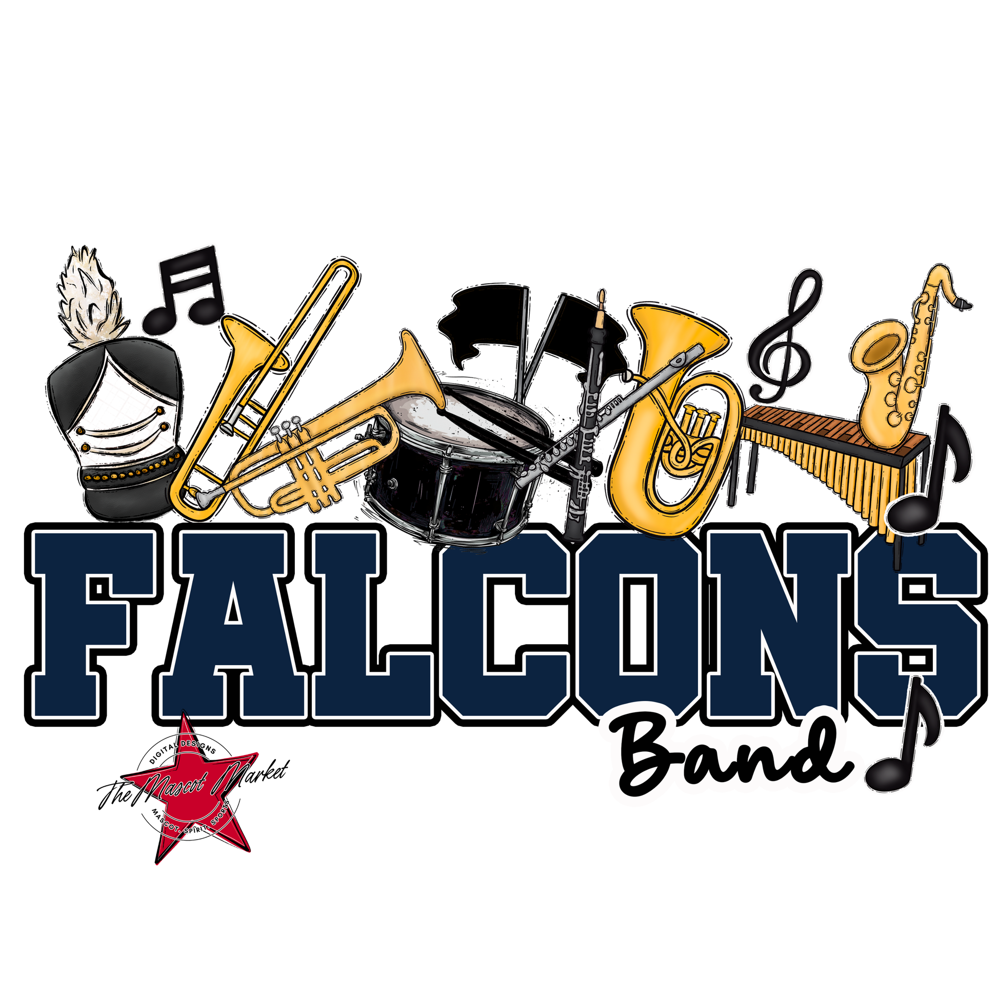 Falcons Varsity Band-Navy