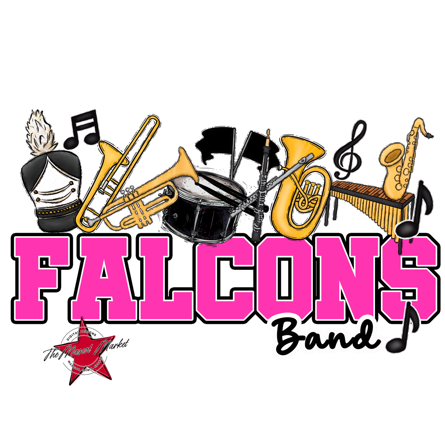 Falcons Varsity Band-Pink