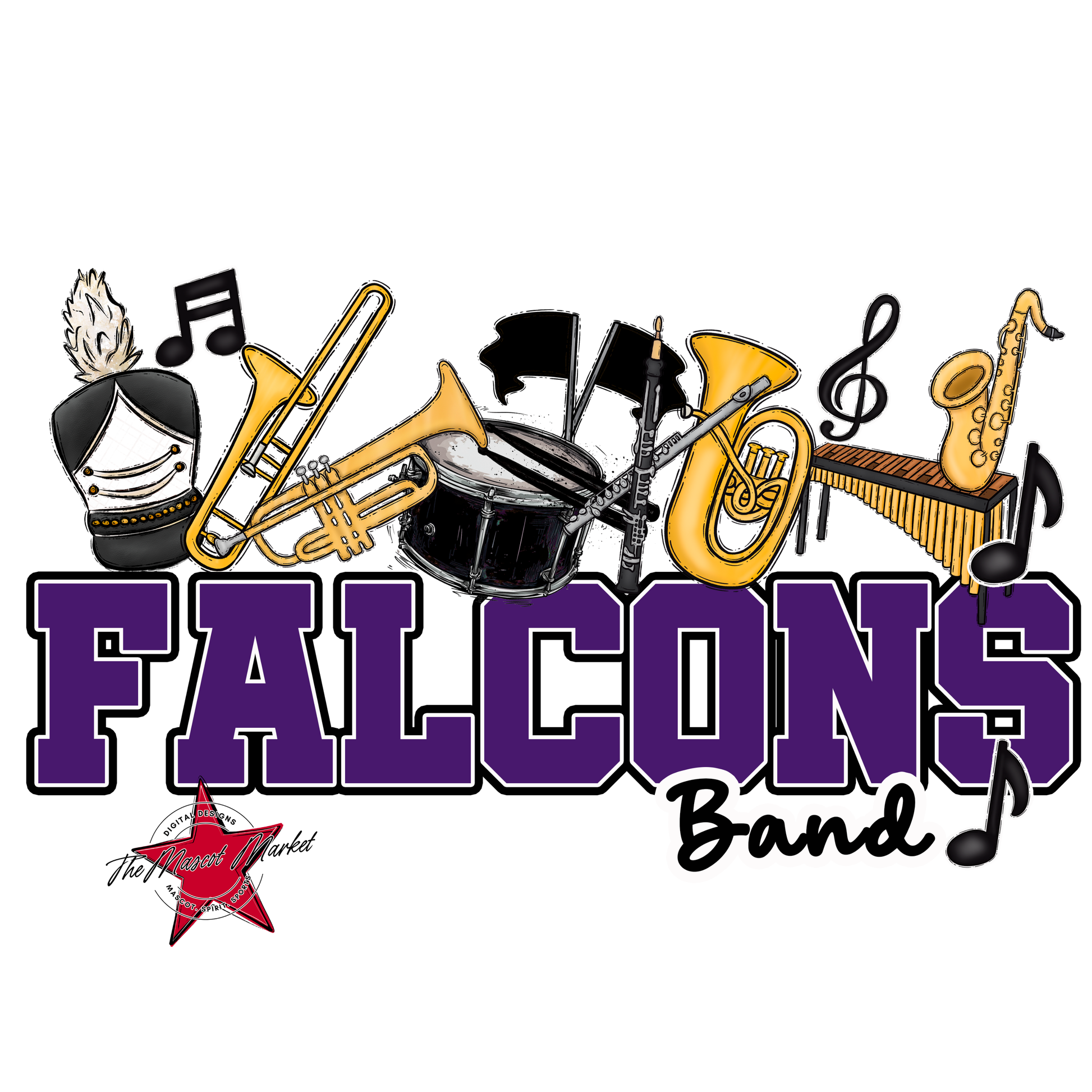Falcons Varsity Band-Purple