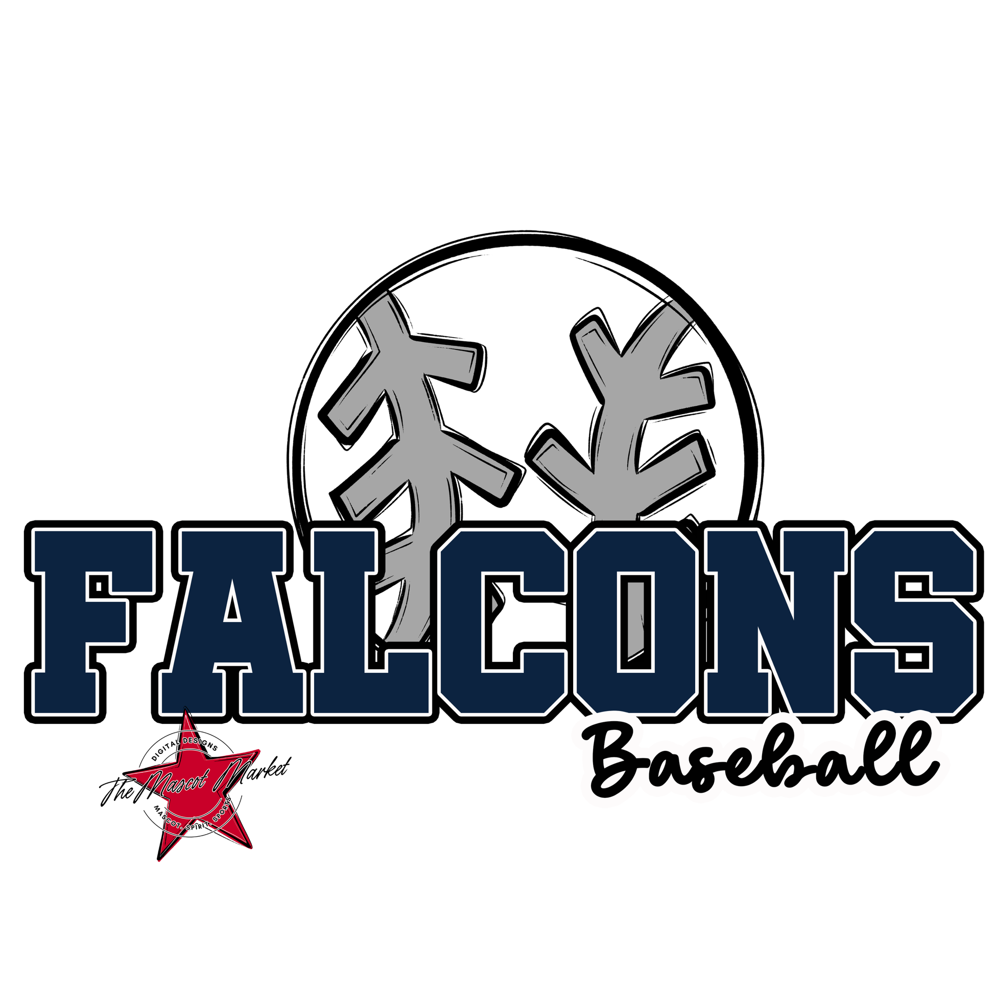 Falcons Varsity Baseball-Navy