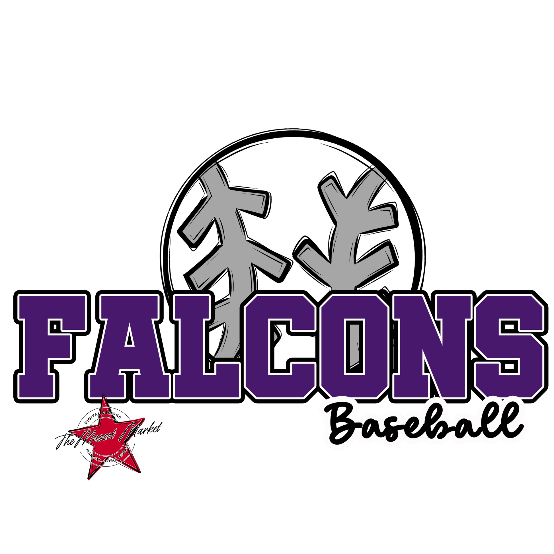 Falcons Varsity Baseball-Purple