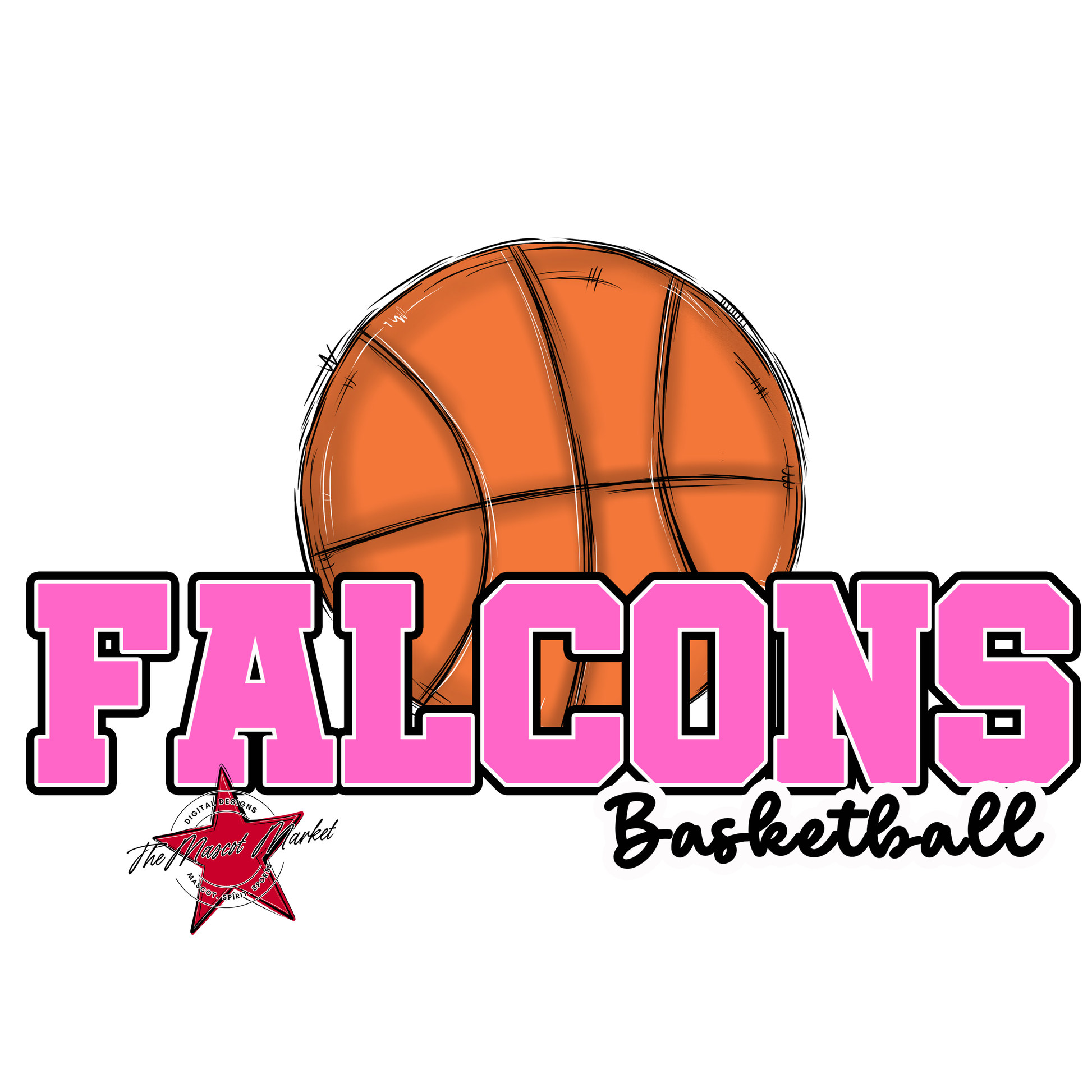 Falcons Varsity Basketball-Baby Pink