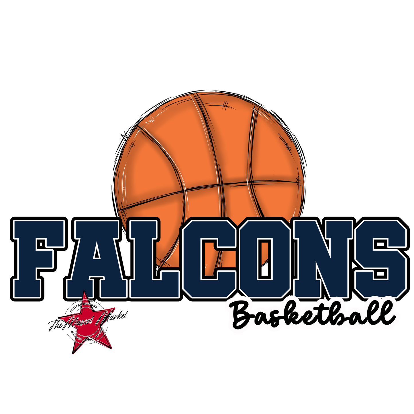 Falcons Varsity Basketball-Navy