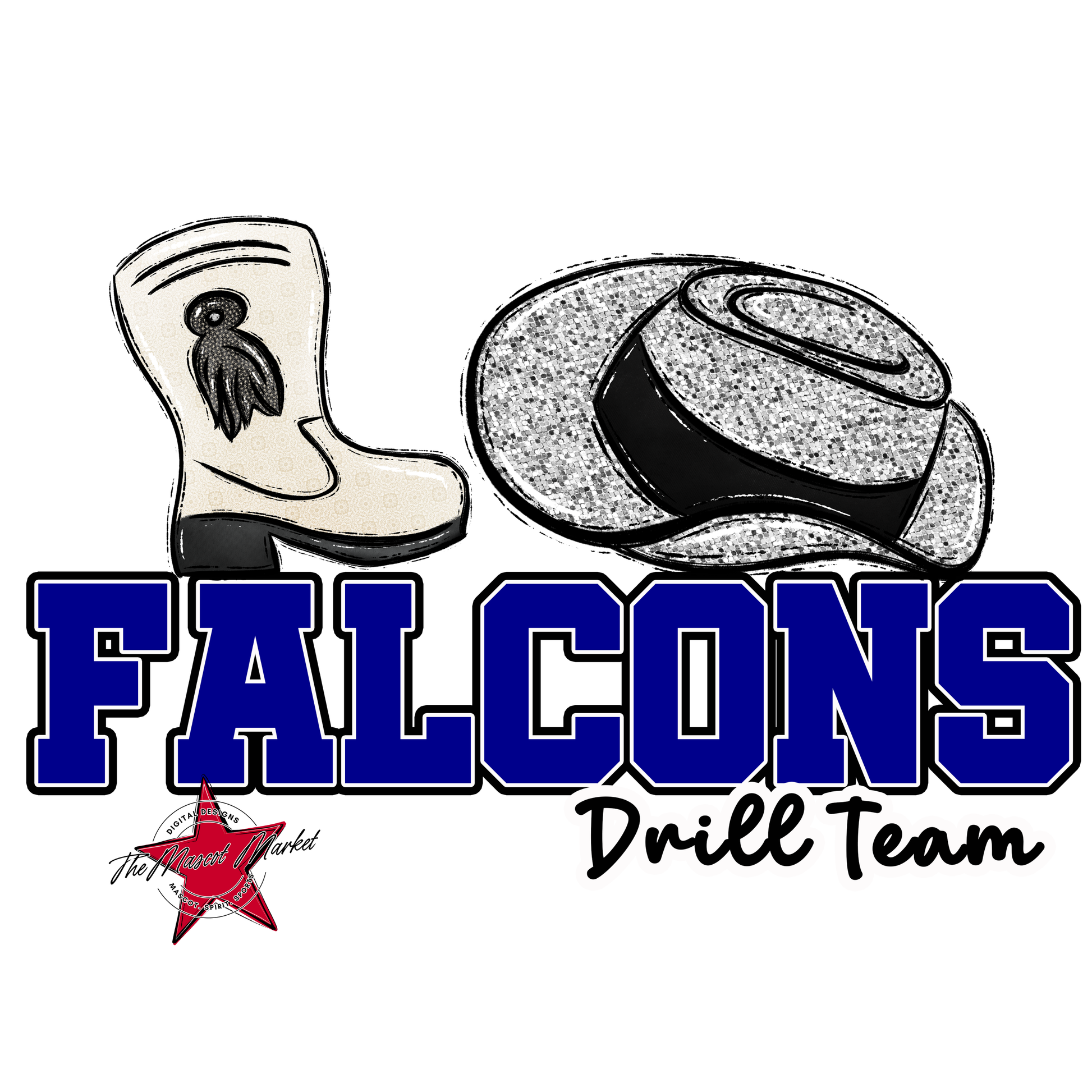 Falcons Varsity Drillteam-Blue