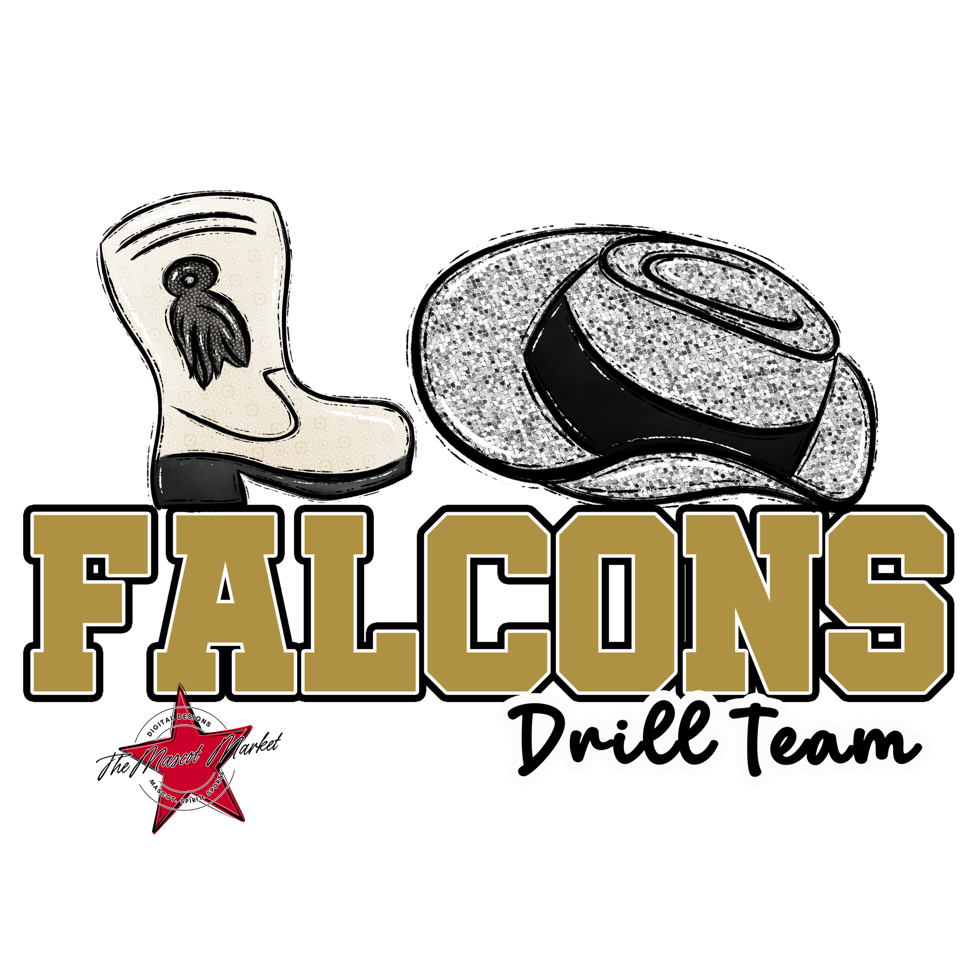 Falcons Varsity Drillteam-Gold