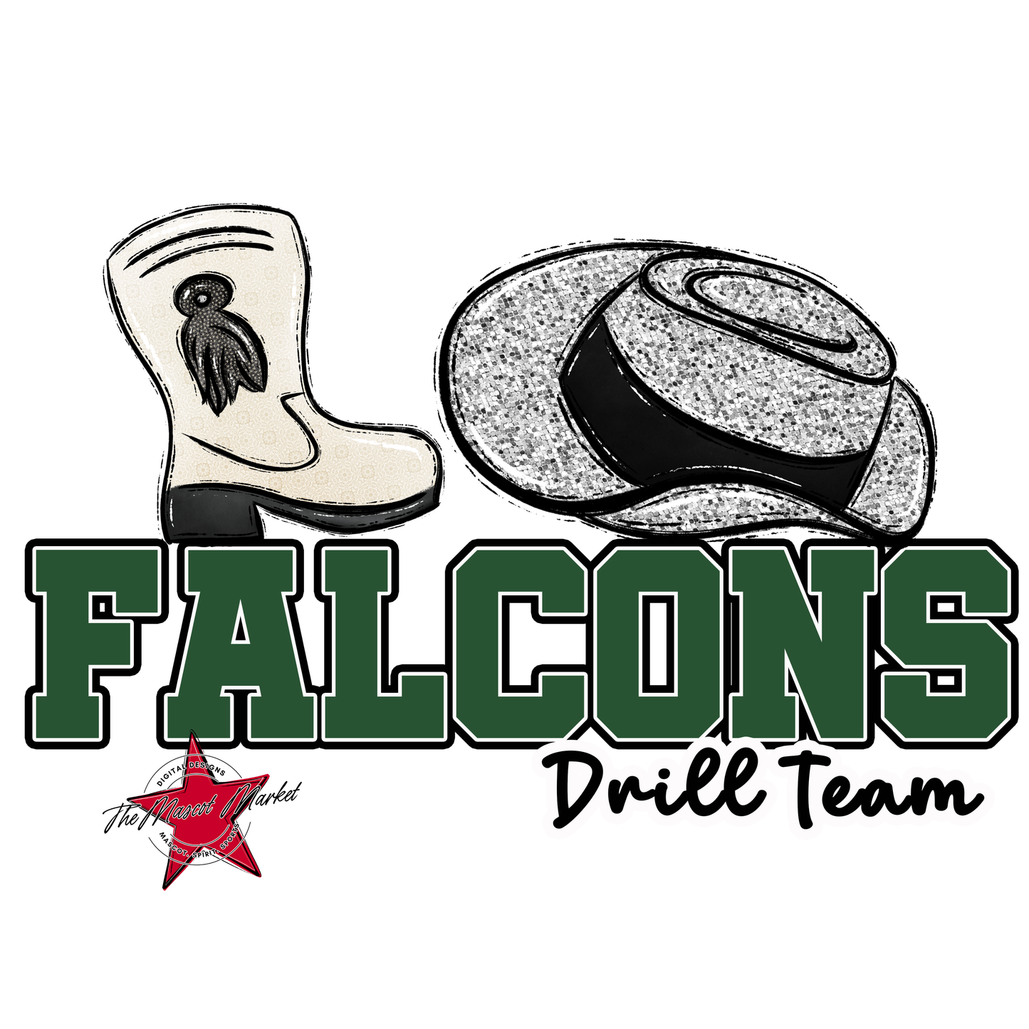 Falcons Varsity Drillteam-Green